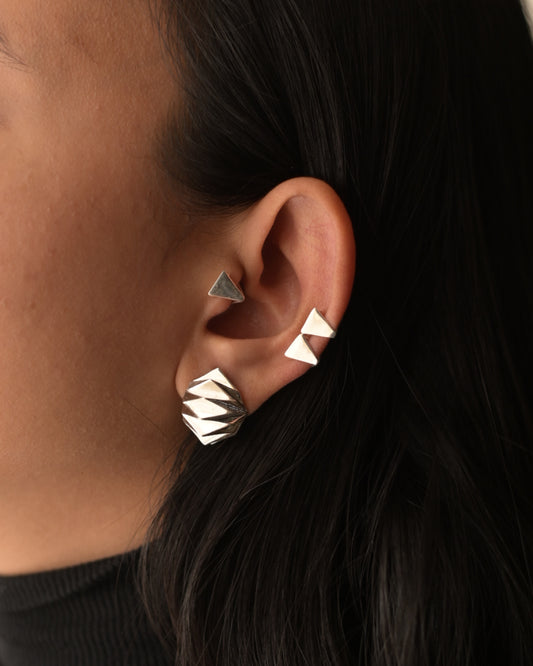 Lunar Rock Stud + 3 Pair of Lunar Rock Ear Cuff